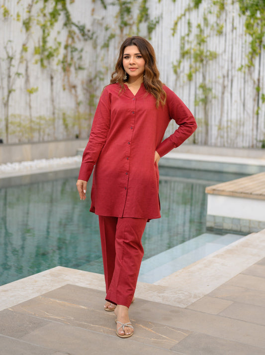 CLASSIC V_Maroon Linen | NJ-B2-007